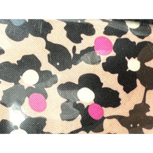 Vera Bradley Black ID Badge with Zippered Pocket with Floral Interior - Picture 5 of 6